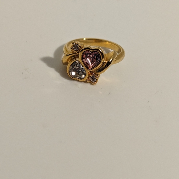 Vintage Art Deco Avon Diamond Hearts Ring - Picture 4 of 5